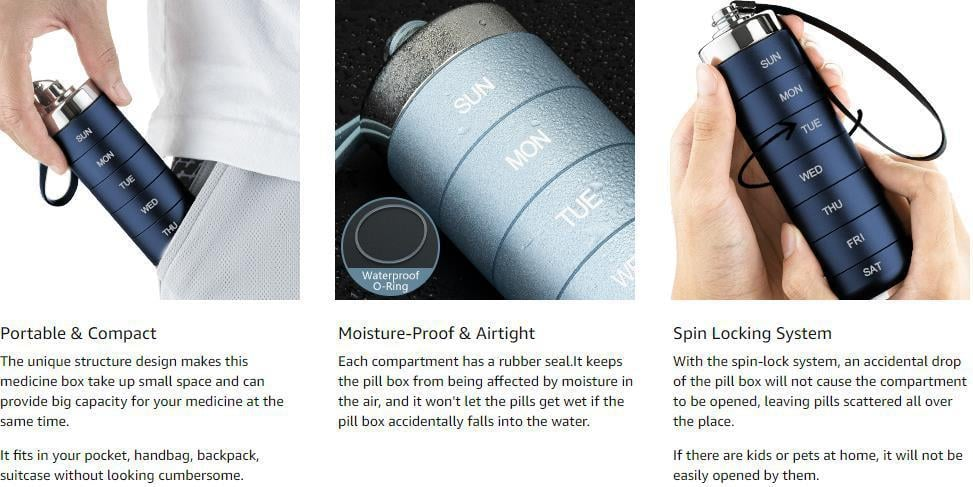 🚀 LIMITED OFFER 50% OFF – Shop Now! 🧳💊Metal Travel Pill Organizer